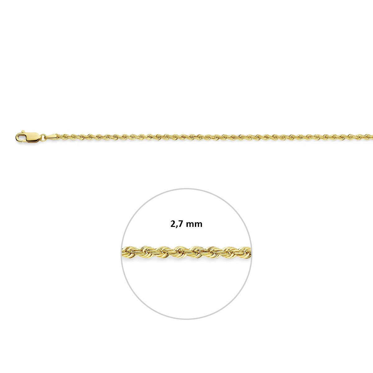 14 Karat Gold Fußkettchen Kordelkette
