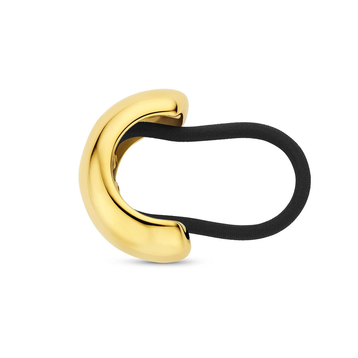 Haarcuff aus Stahl mit gelber Ionenplattierung – modernes Statement-Accessoire