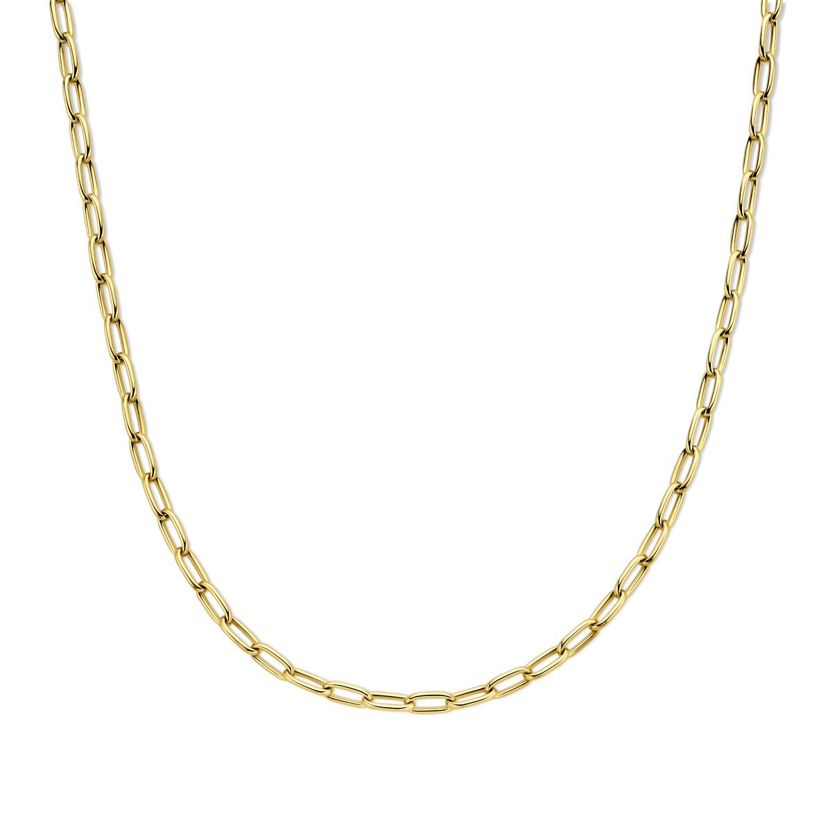 14k Gelbgoldenes Collier mit Drahtgliedern für Damen