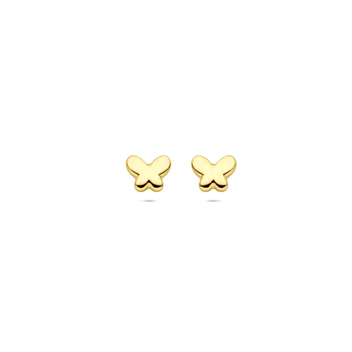 Ohrstecker in Form eines Schmetterlings aus 14-karätigem Gelbgold