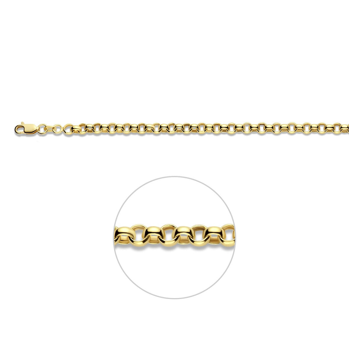 14k Gelbgold Jasseron Armband
