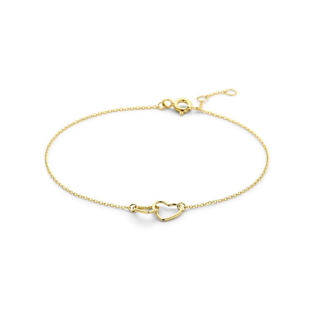 Verstellbares Armband aus 14k Gelbgold mit herzförmigem Detail