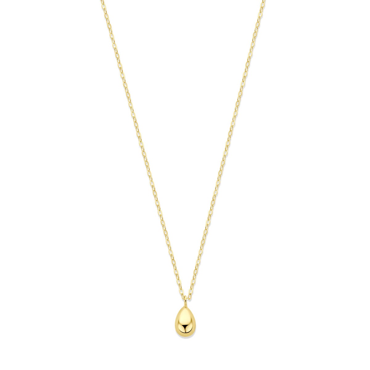 14k Gelbgold Collier mit tropfenförmigem Anhänger