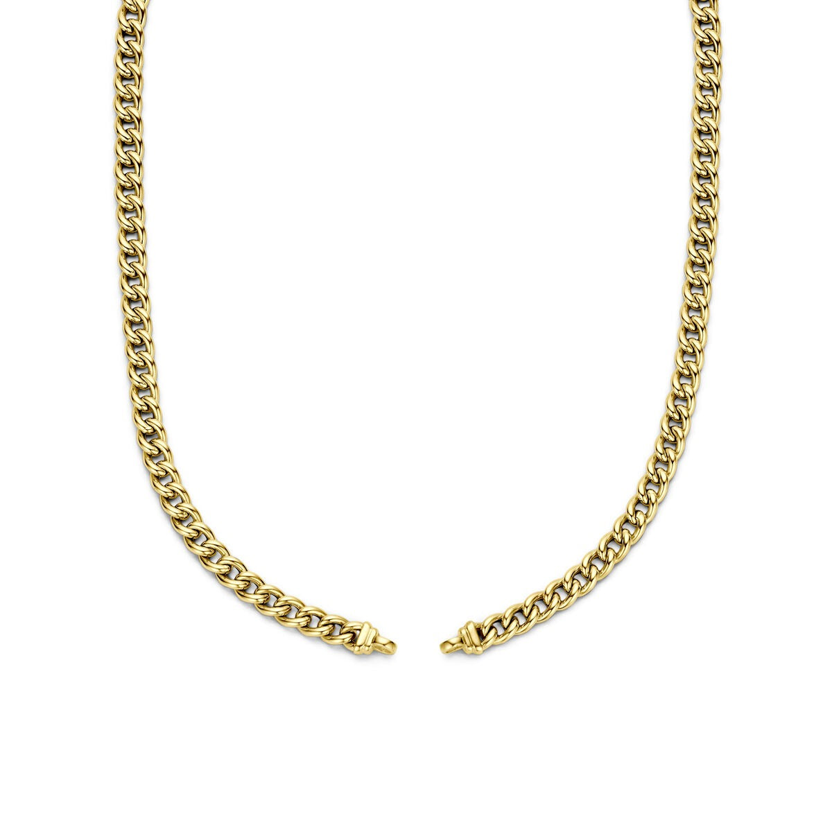 14k Gelbgoldenes Collier ohne Verschluss mit geflochtenem Design