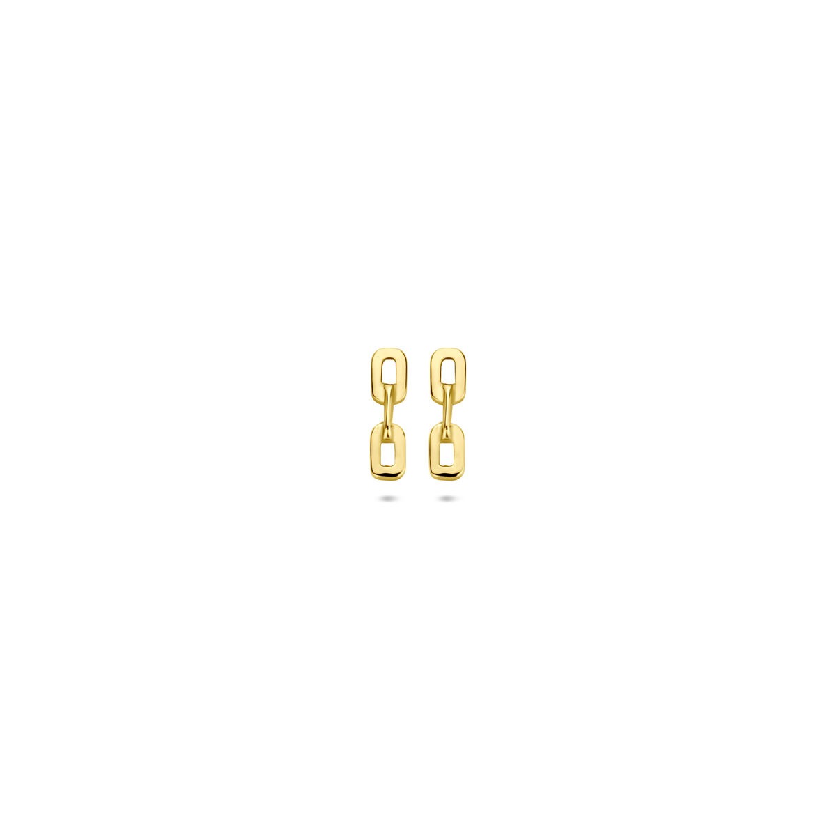 14k gelbgoldene ohrstecker in stäbchenform, 7 x 2 mm