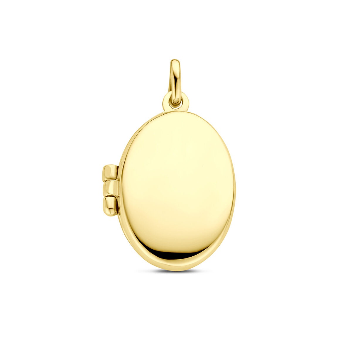Ovales Medaillon aus 9 Karat Gelbgold mit schlichter, glänzender Oberfläche