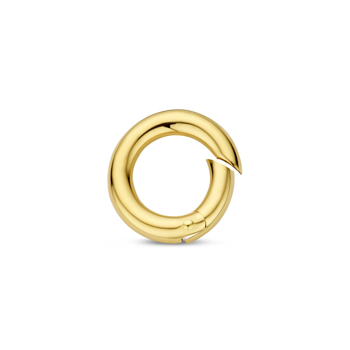 Goldene 14k Damen-Connector in geschwungener Form mit glänzender Oberfläche