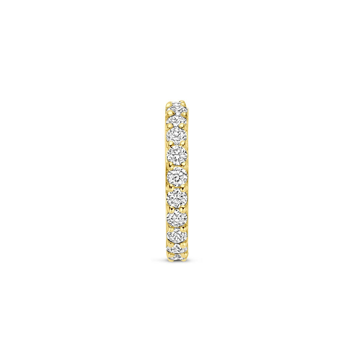 14K Gelbgoldanhänger mit im Labor gezüchtetem Diamant 0,21 ct h si 10,5 mm