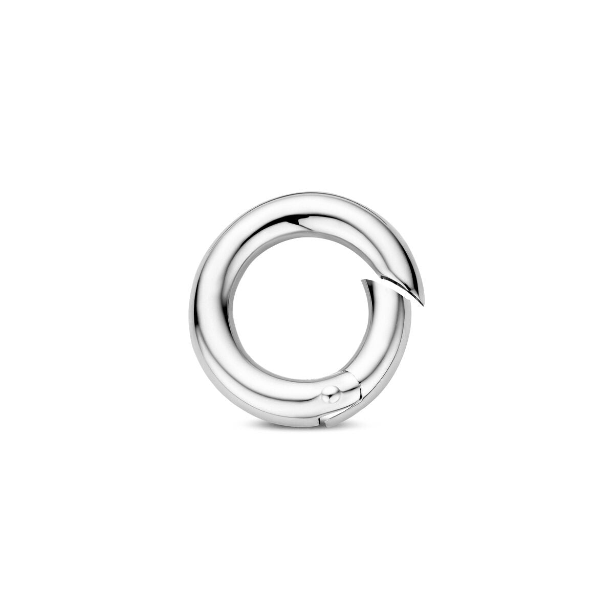 925 rhodiniertes Silber Connector mit geschwungener Form und glänzender Oberfläche