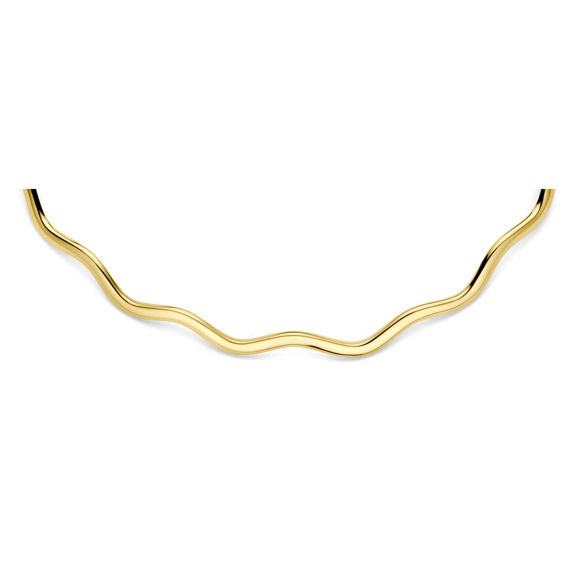 Wellenförmiges Collier aus 14k Gold für Damen