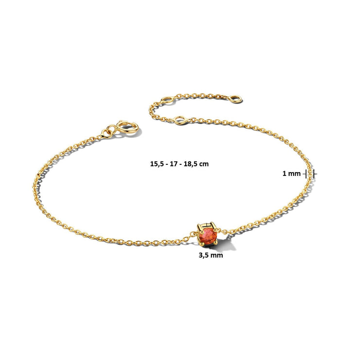 14k Geelgouden armband met citrien geboortesteen