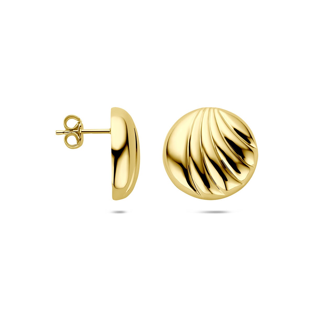 Vergoldete Silberohrstecker 18 mm – zeitlose Statement-Ohrringe
