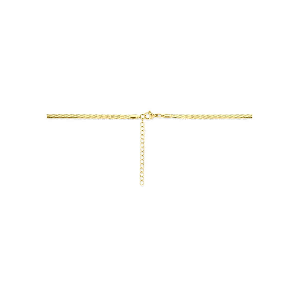 Goldfarbene Omega-Halskette aus Stahl 3 mm – 40-45 cm