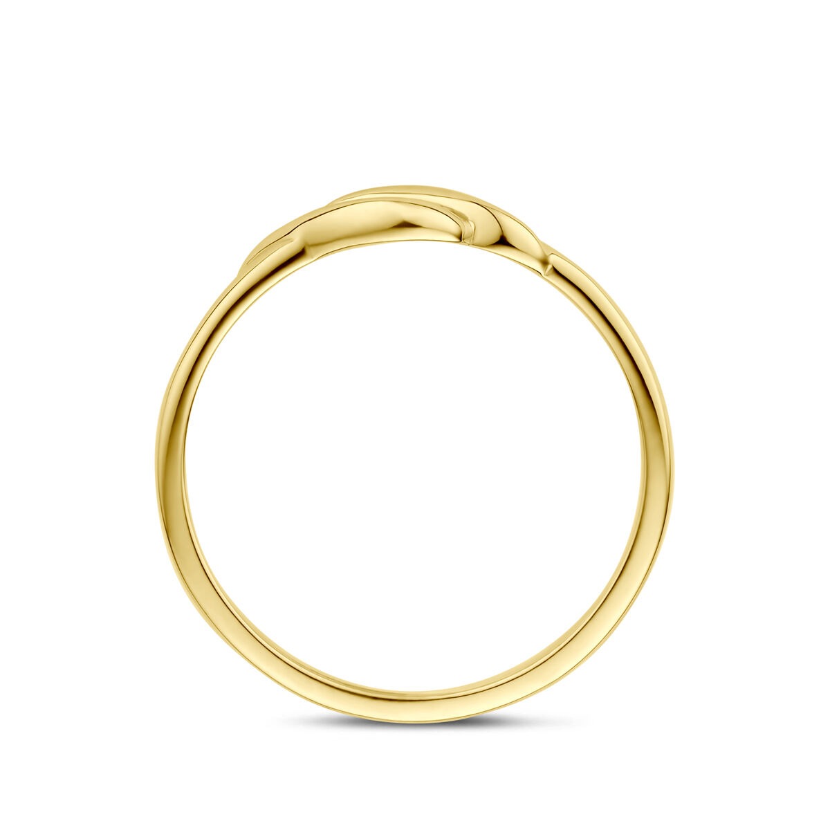 9 Karat Gelbgoldring mit Zirkonia-Entourage