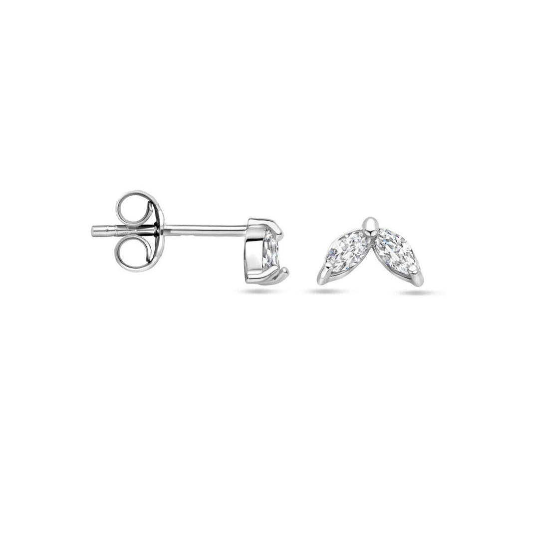 Ohrstecker Zirkonia Silber rhodiniert