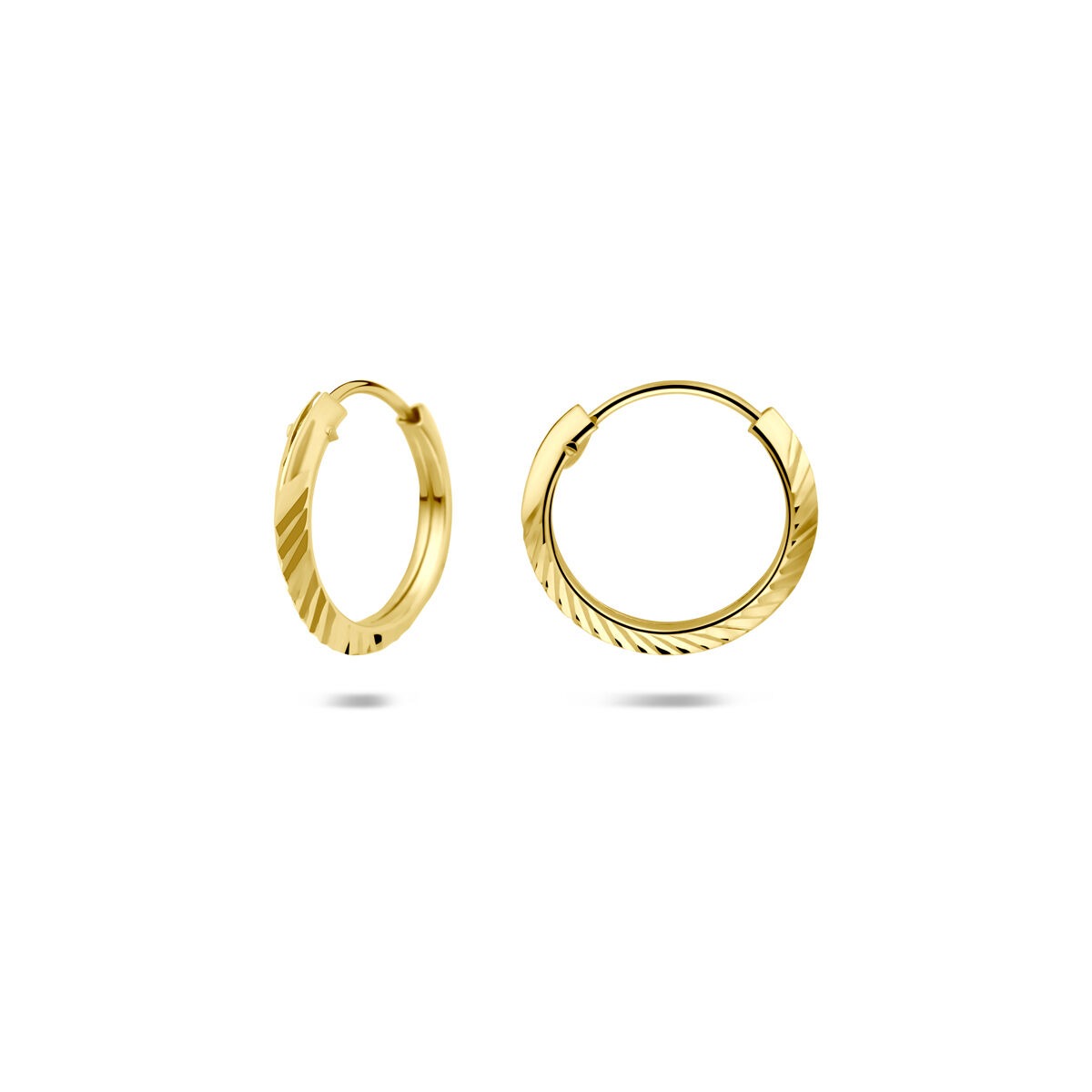 Goldohrringe 14k mit Klappverschluss – 1,5 mm