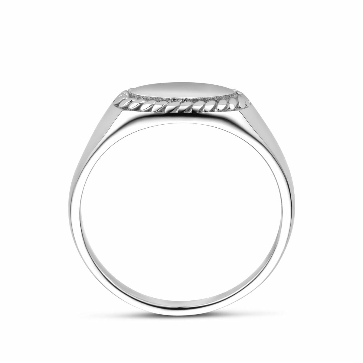 Silberner Damen-Siegelring – rhodiniertes 925er Silber