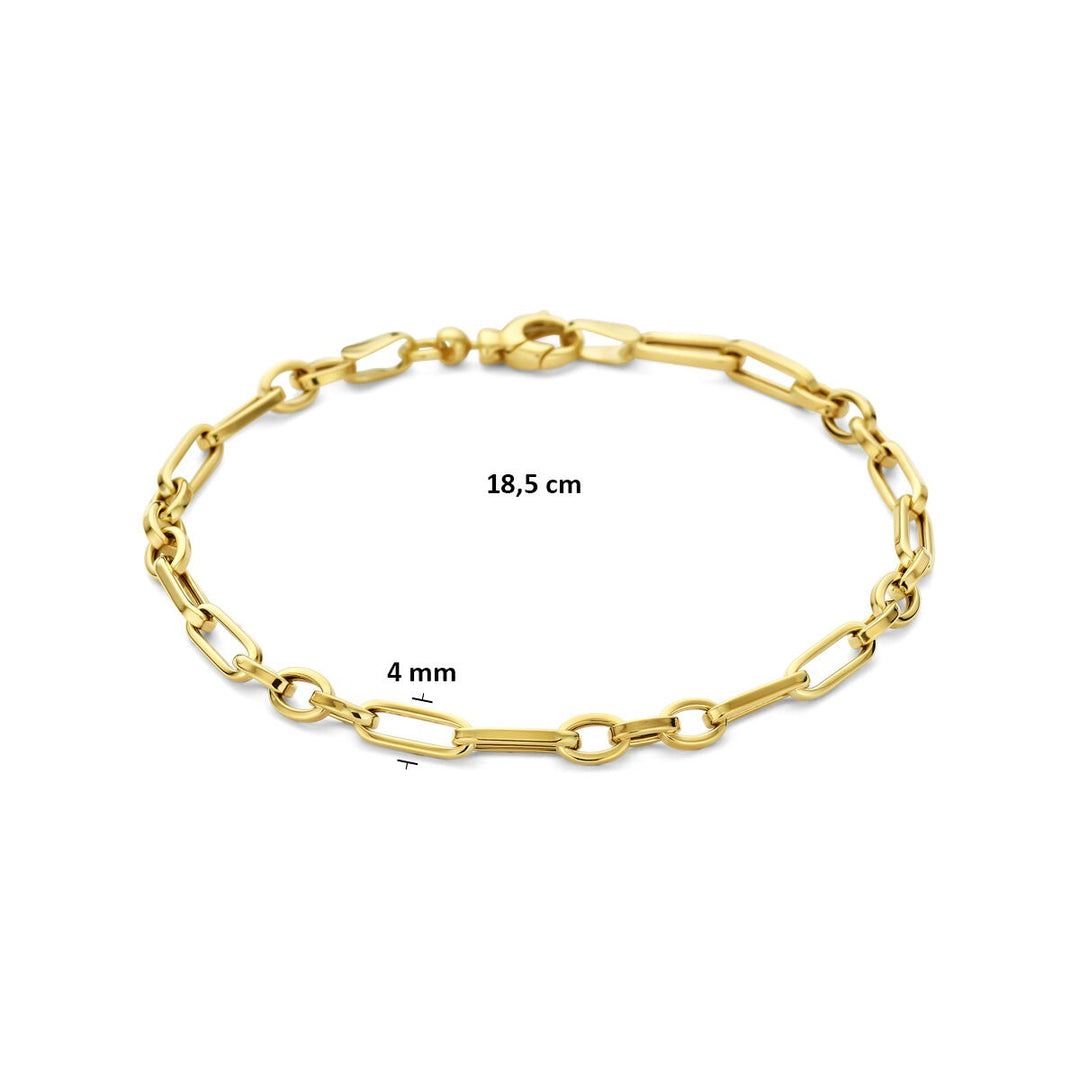 9k Geelgouden anker armband 4 mm