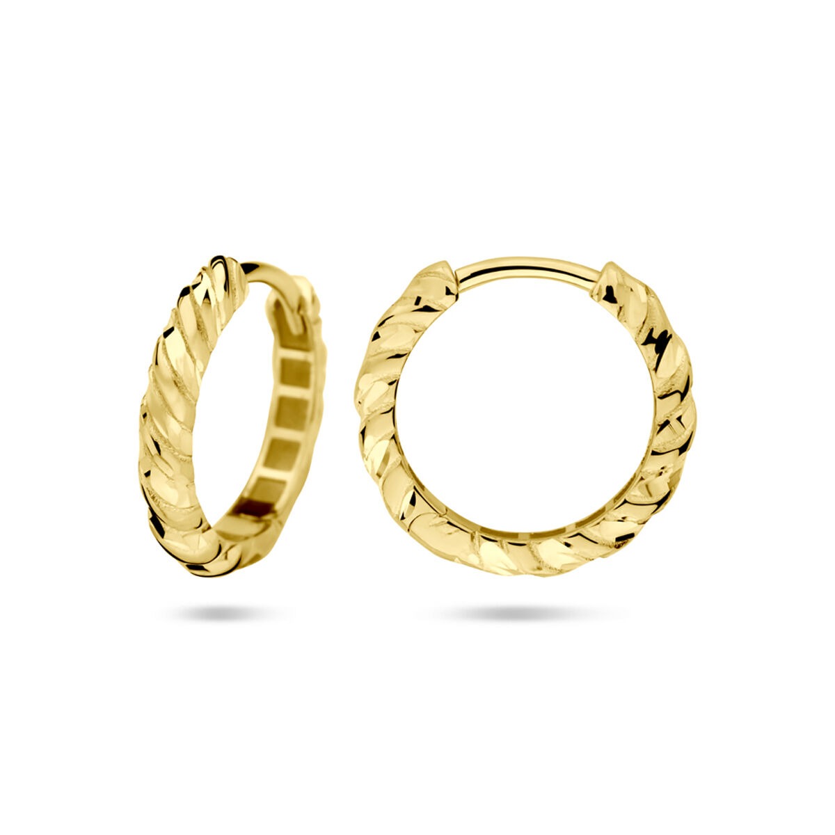 14 Karat Gelbgold Klappcreolen