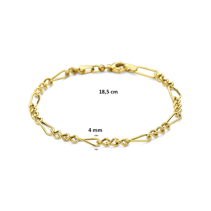 9k Geelgouden anker armband 4 mm