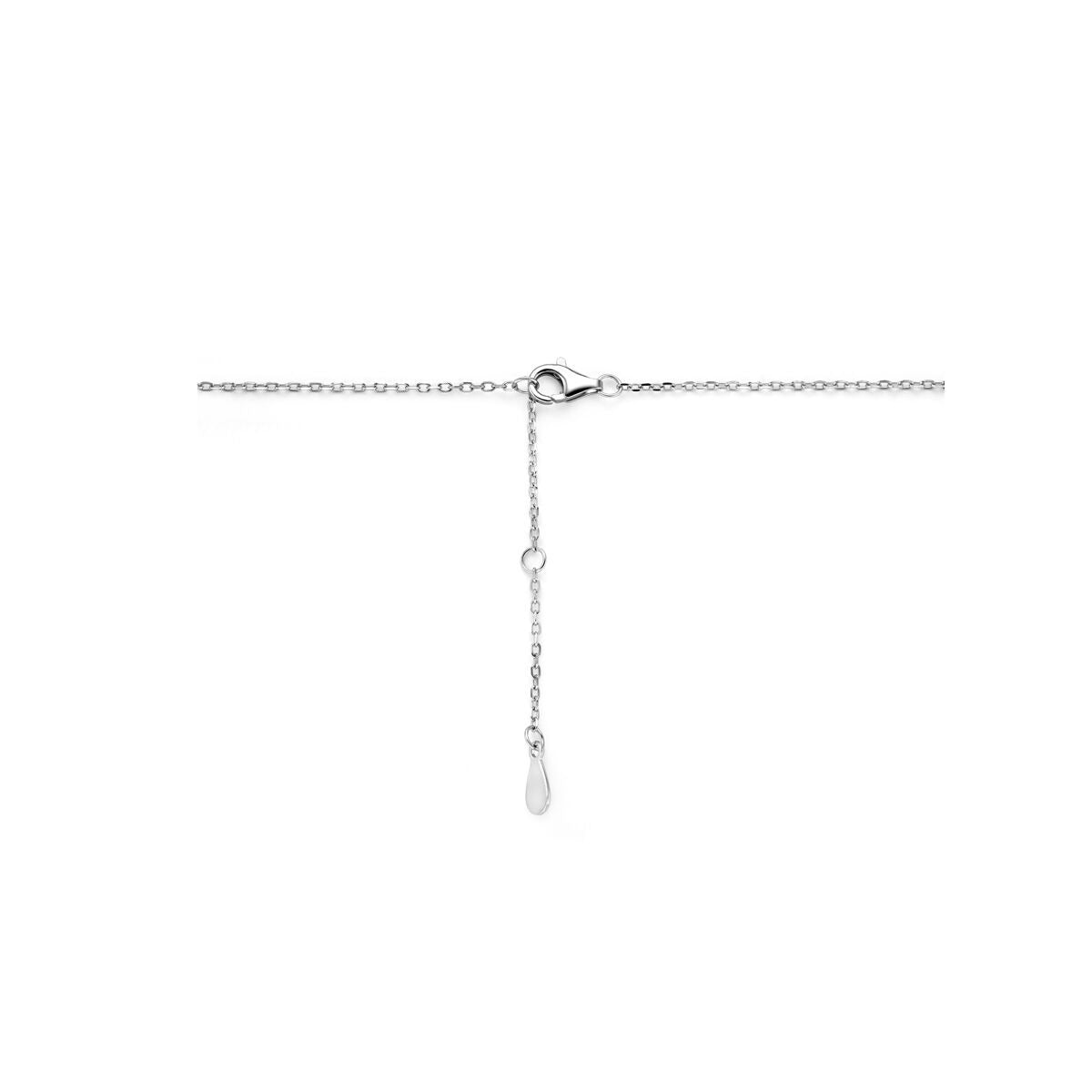 Rhodiniertes 925er Silbercollier mit Zirkonia