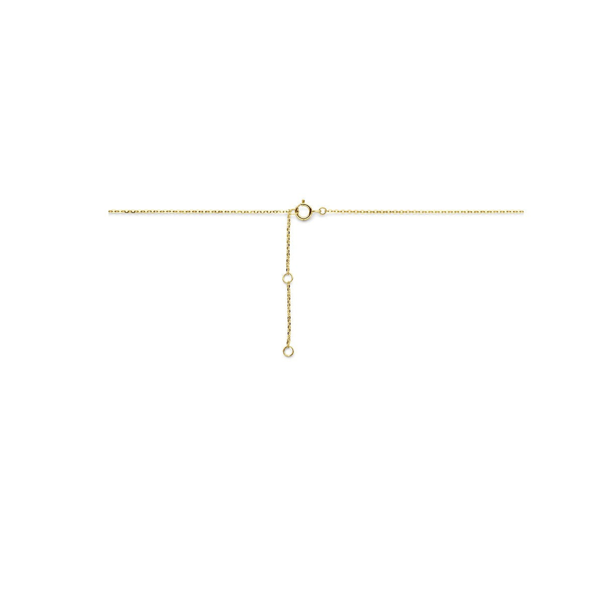 9k Geelgouden collier met hartje