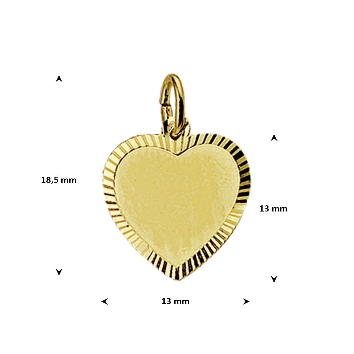 9k Gelbgold Gravuranhänger diamantbesetzt