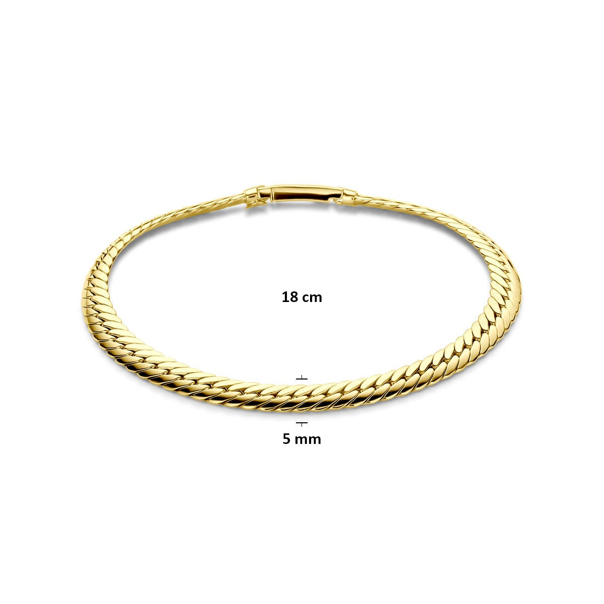 Gold Damenarmband 14k Panzerkette