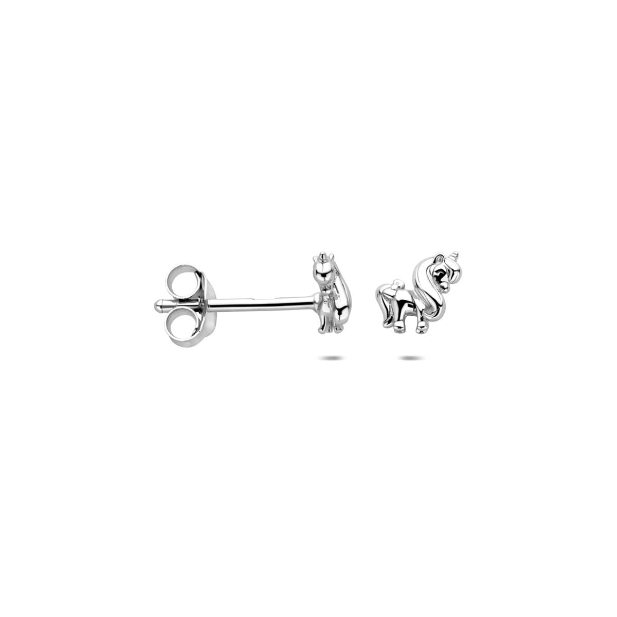 Kinder-Ohrringe Silber – Einhorn Ohrstecker 5,5 x 6,5 mm