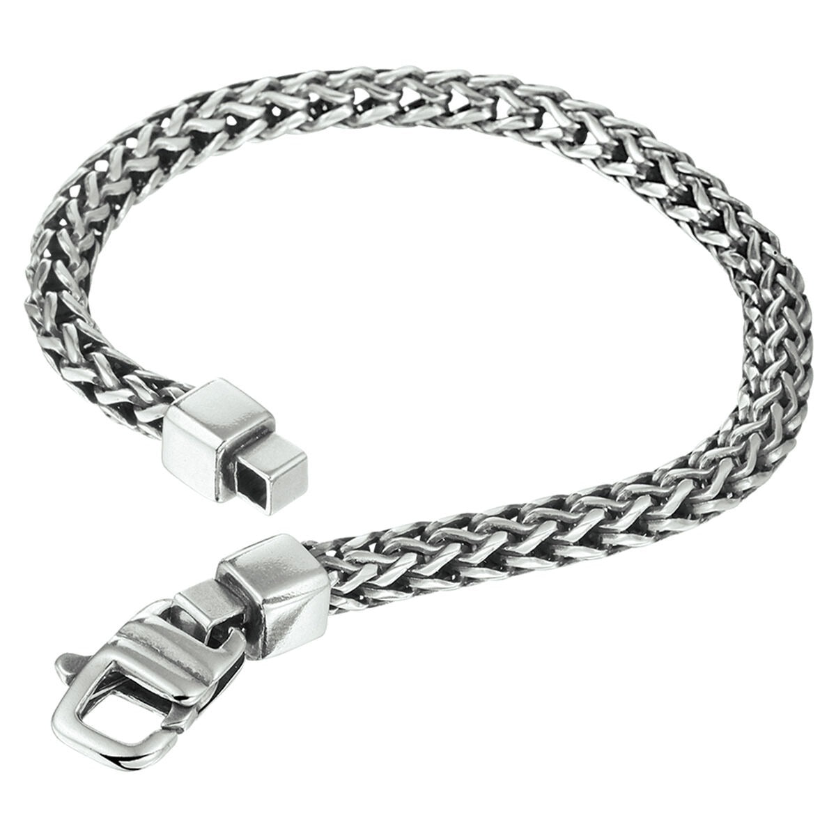 Armband Oxi Fuchsschwanz 5,0 mm Silber oxidiert