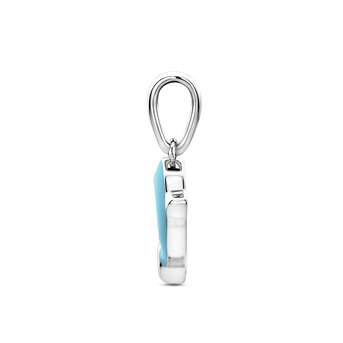 Silberner Kinderanhänger Delfin – rhodiniertes 925er Silber mit Emaille