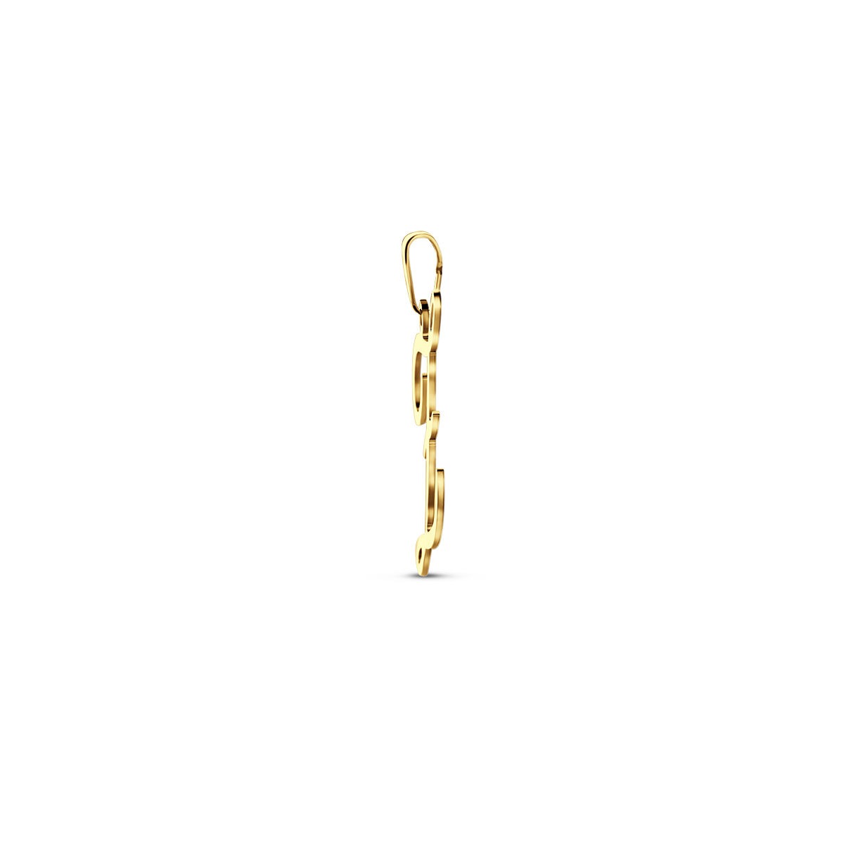 14k Gelbgold-Damenanhänger in Buchstabenform
