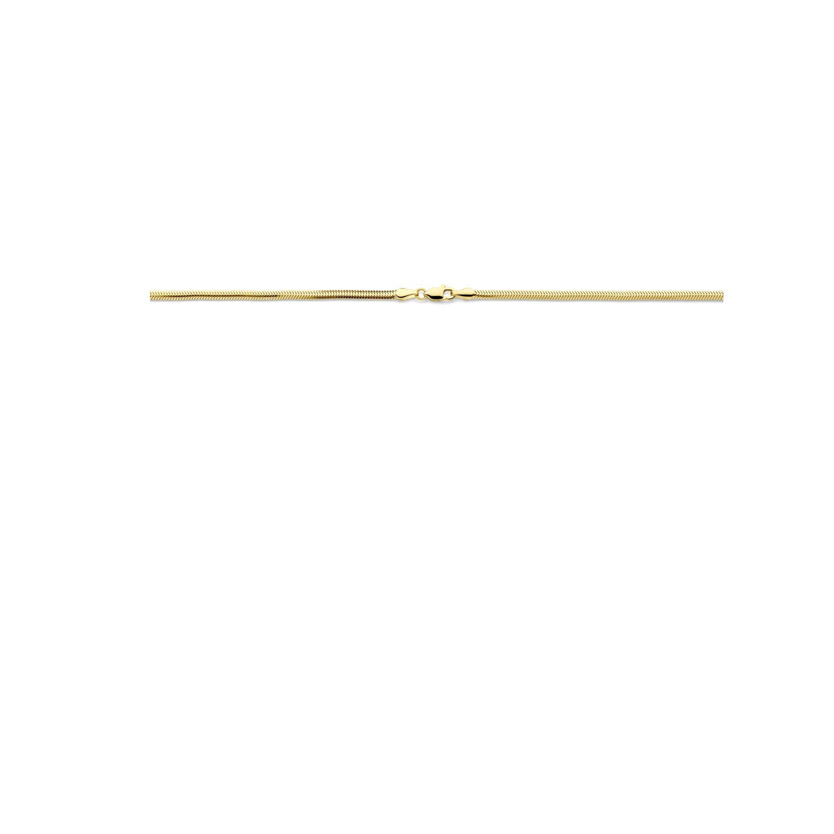 14k Gelbgoldcollier – flache Kugelkette