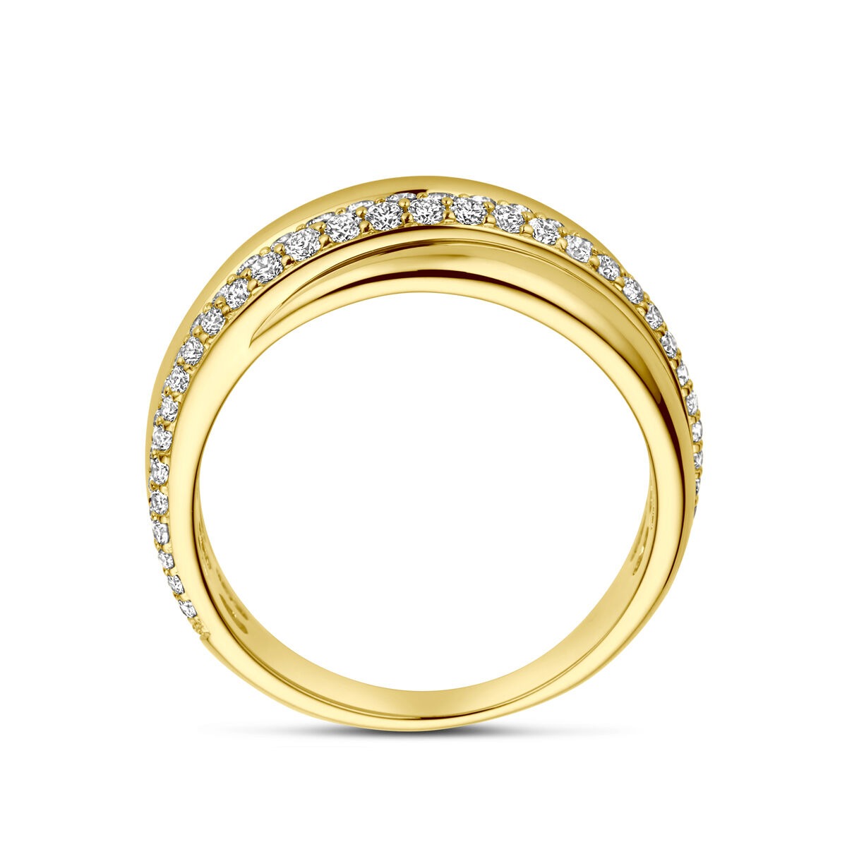 Goldring mit Diamant 14k Damen – Brillantschliff 0.71ct si