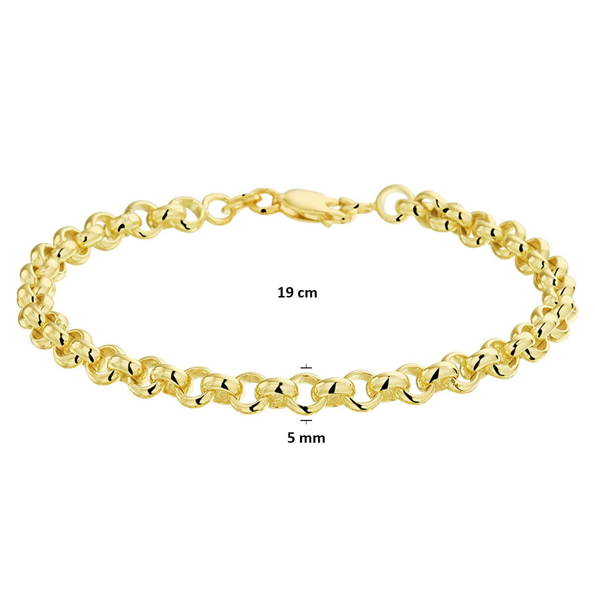 14k Gelbgold Jasseron Armband