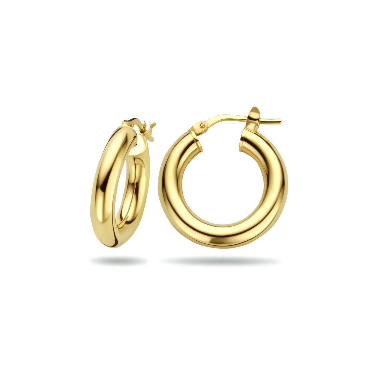 Vergoldete Silberohrringe goldfarben 4 mm