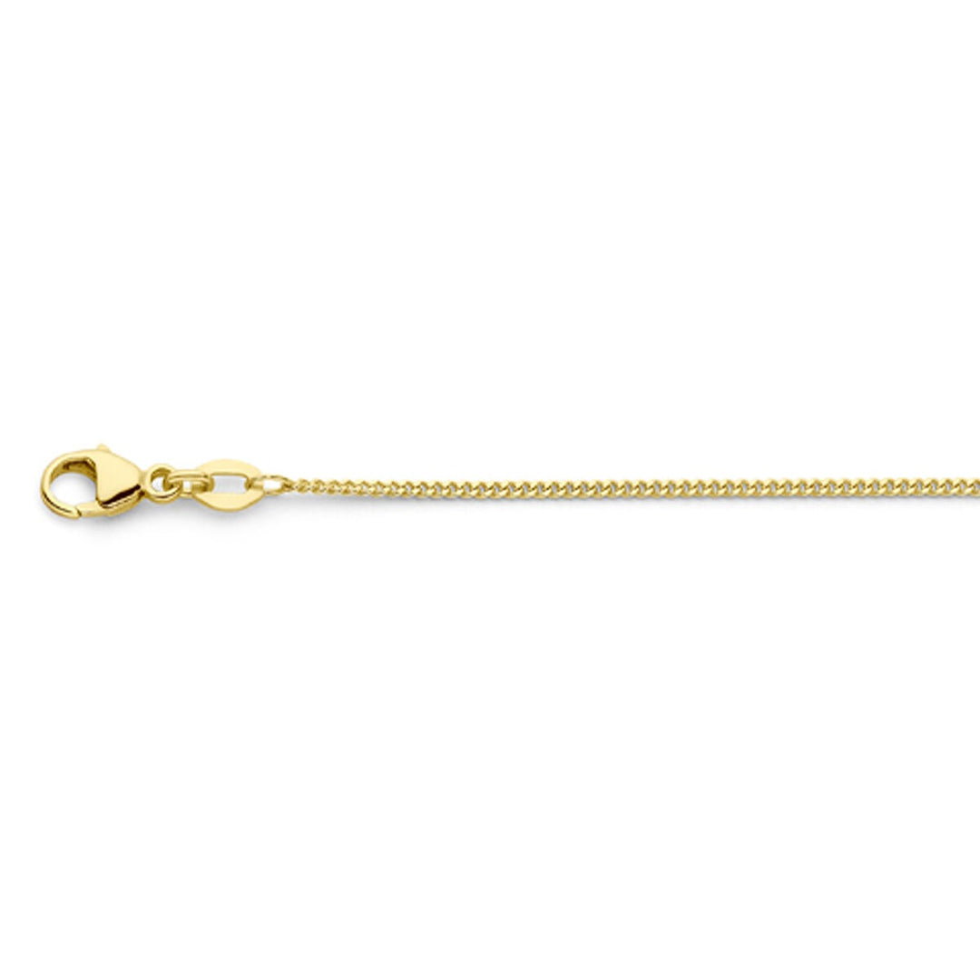 Halskette Gourmette 4-seitiger Schliff 1,2 mm 41 - 43 - 45 cm 18K Gelbgold