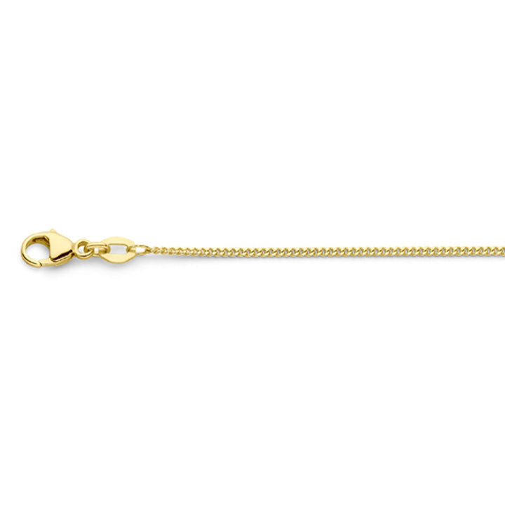Halskette Gourmette 4-seitiger Schliff 1,2 mm 41 - 43 - 45 cm 18K Gelbgold