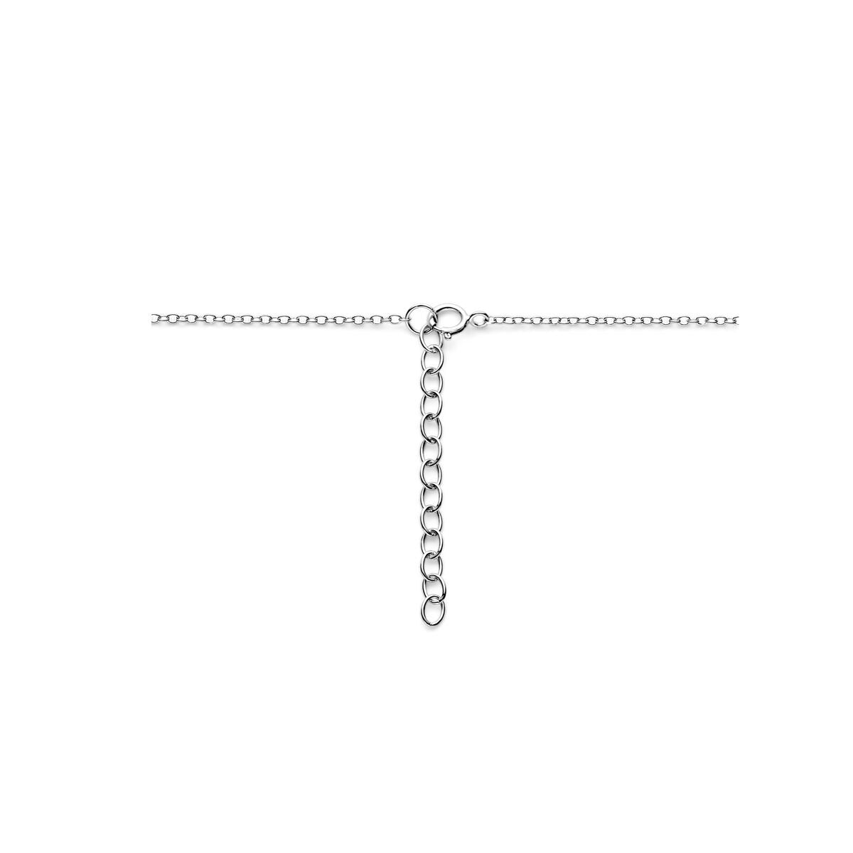 Damenhalskette aus Silber mit Kreisen – rhodiniertes Anker-Collier