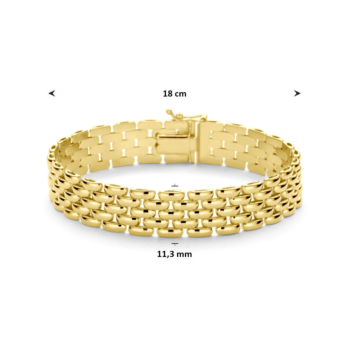14 Karat Gelbgold Pantherglied-Armband – Damenarmband
