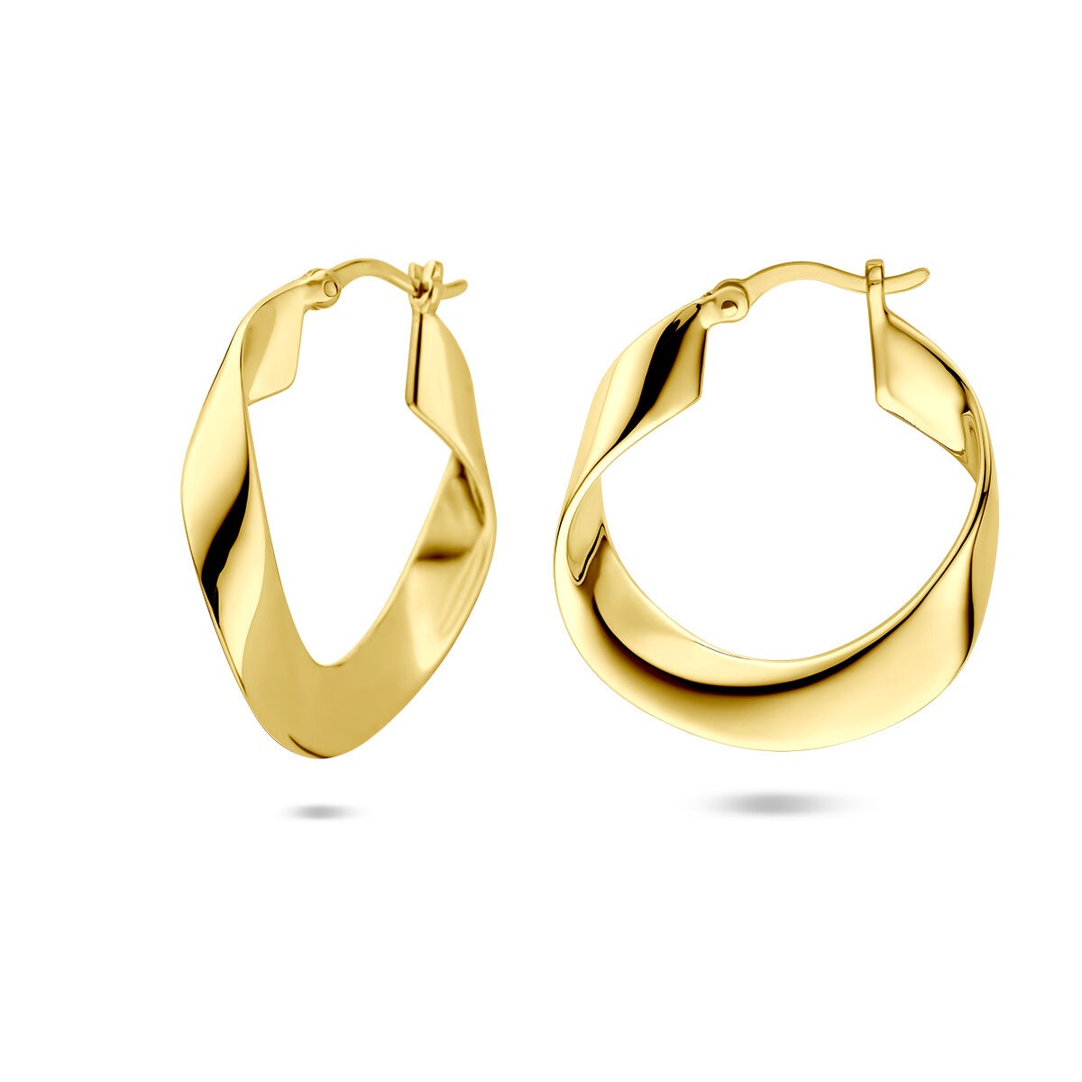 Vergoldete Silberohrringe – 925 Silber mit gelbgoldfarbener Plattierung 25 mm