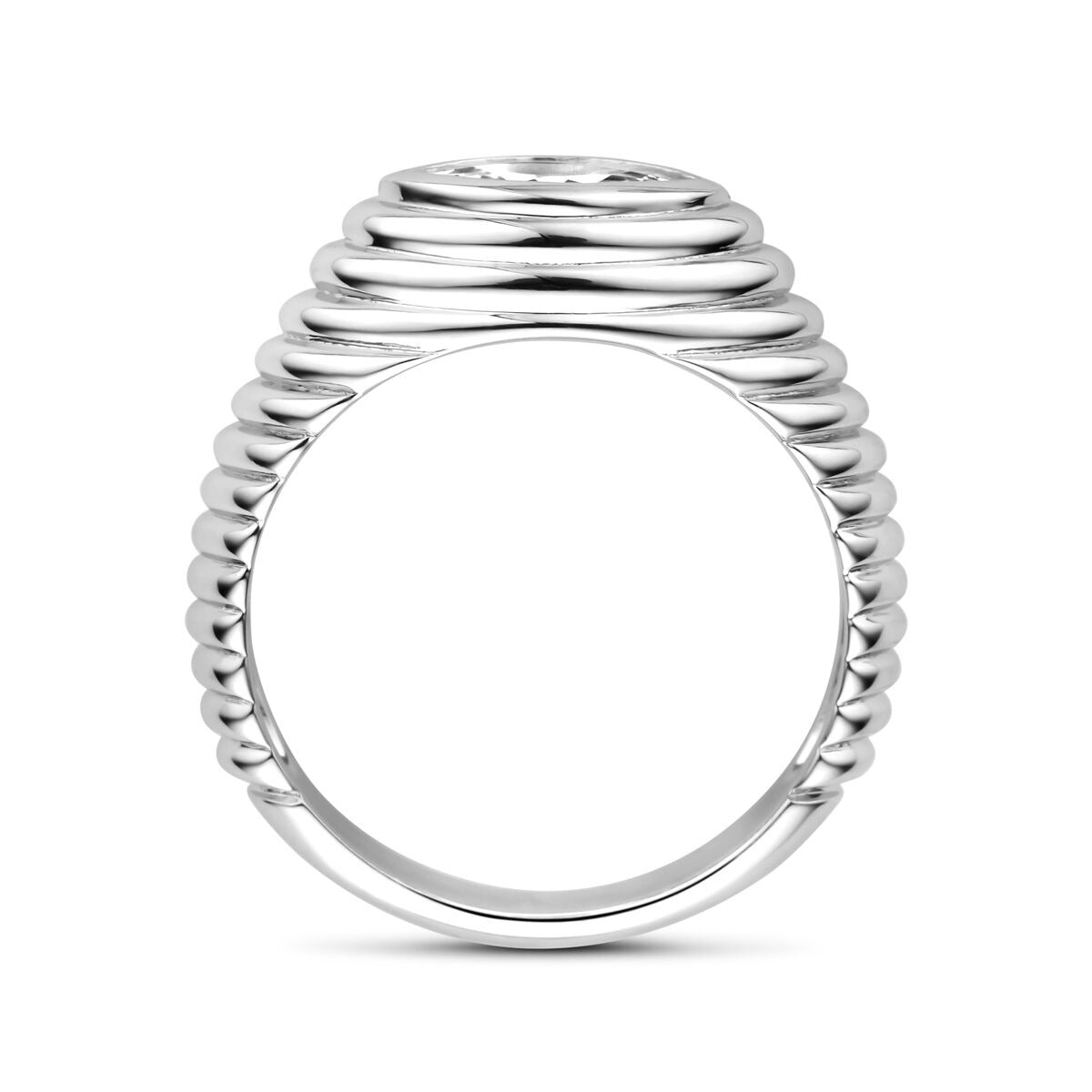 Damenring aus Silber mit Marquise-Zirkonia – rhodiniertes 925er Silber, 7 mm breit