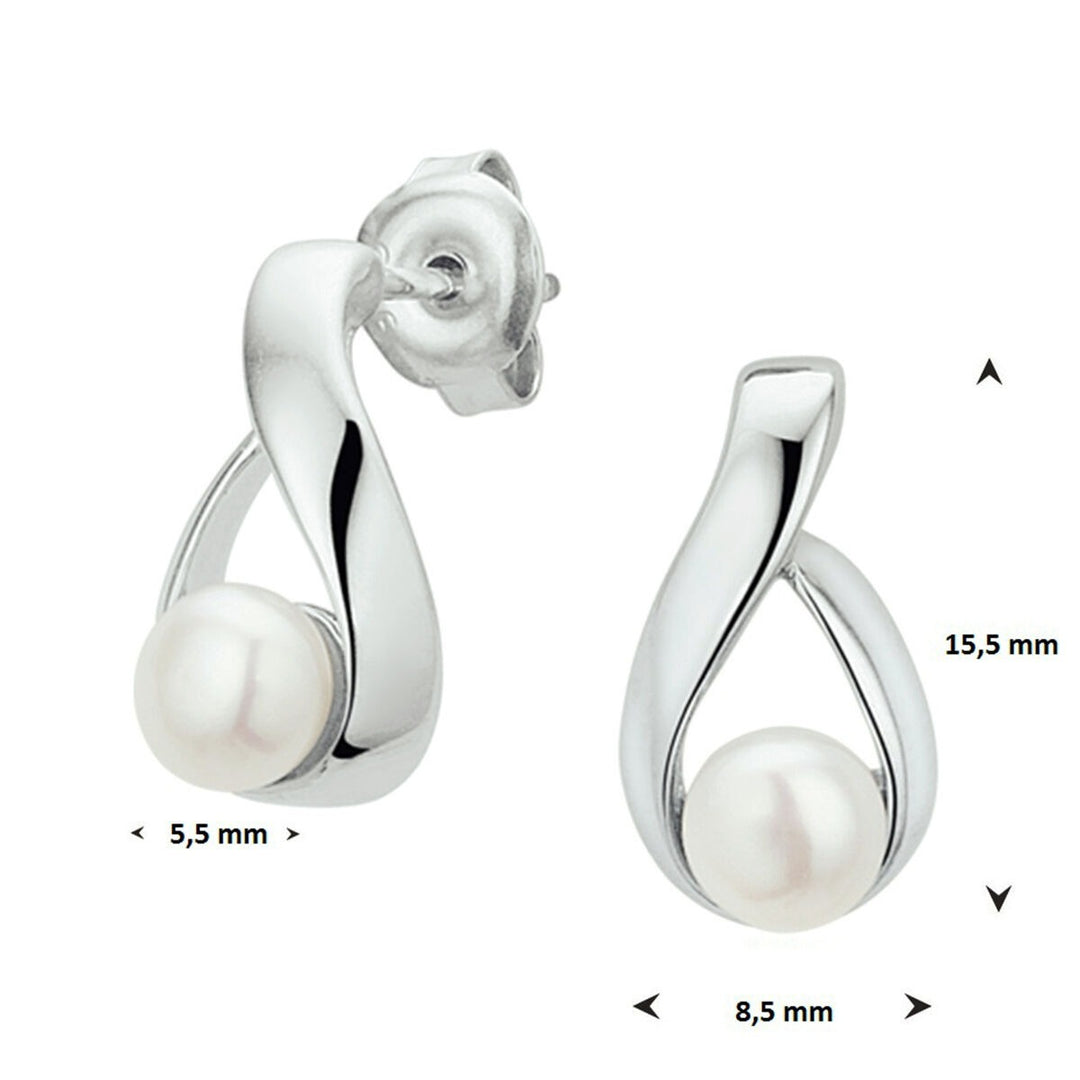 Ohrstecker Perlsilber rhodiniert