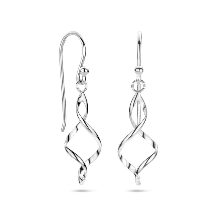 Ohrringe mit französischem Haken, Silber rhodiniert