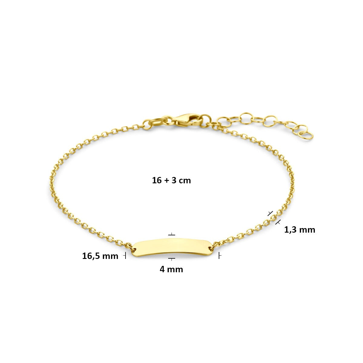 9 Karat Gelbgold Gravurarmband