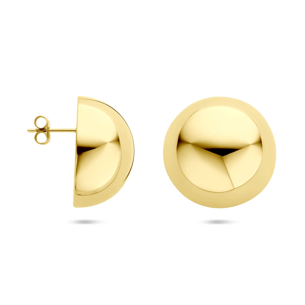 Stahl-Ohrstecker mit goldfarbener Beschichtung – 25 mm
