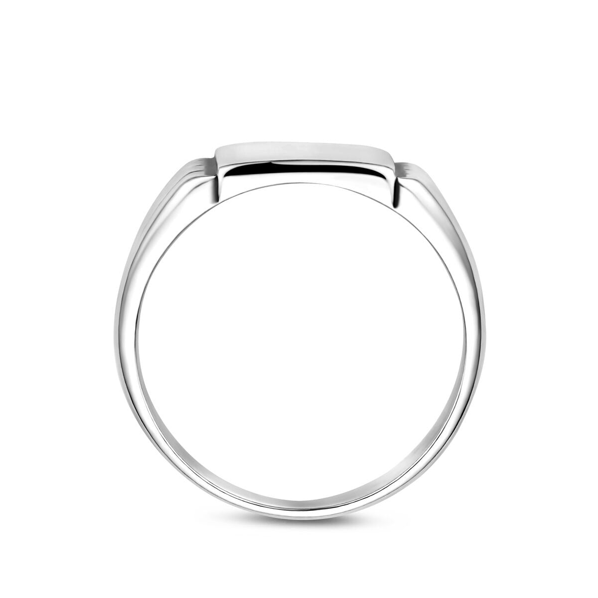 Silberner Herren-Gravurring, oxidiert – 13x11,5mm