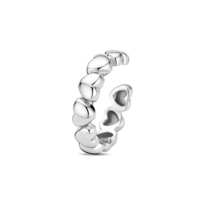 Ear Cuff Herzen Silber rhodiniert