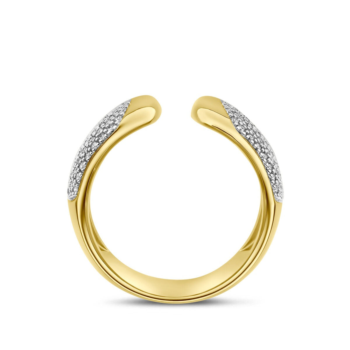 14 K Gelbgoldring mit Diamant