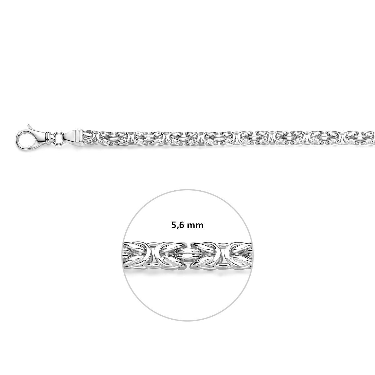 925 Silber Königskette 5,6 mm Herren